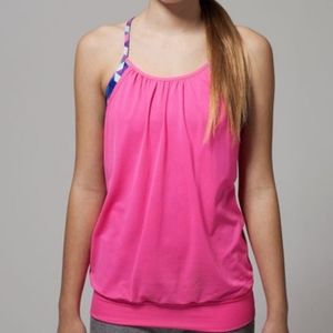 Ivivva Lululemon Girls Double Dutch Racerback Tank Top Pinkelicious Size 10